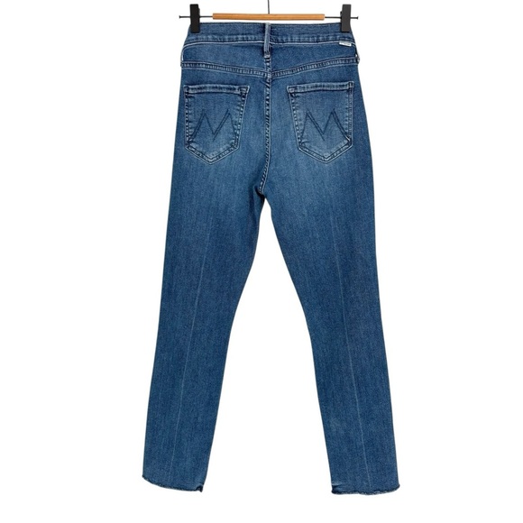 MOTHER The Mid Rise Dazzler Ankle Fray Denim Jeans in We The Animals | Sz 27 - Picture 4 of 14